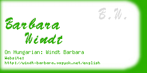 barbara windt business card